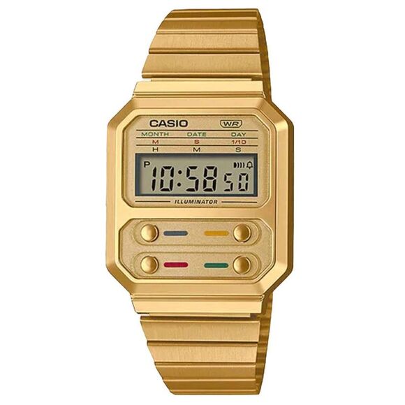 Casio Vintage Digital Gold-Tone Unisex Watch